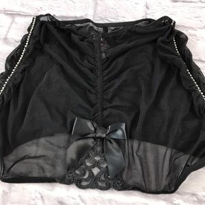 Victoria’s‎ Secret Sheer Shirred Garter and Rhinestone Pin-up Skirt NWOT